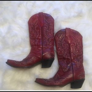 Corral red cowboy boots
